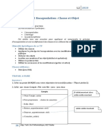 Atelier 2 Encapsulation: Classe Et Objet: Objectif Du TP