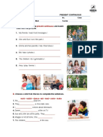 Worksheet 10: A. Present Continuous