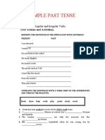 Simple Past Tense: Exercises