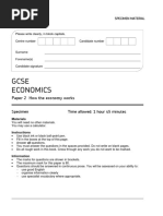 Gcse Economics: Paper 2 How The Economy Works