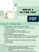 Group 3 1O Item Test