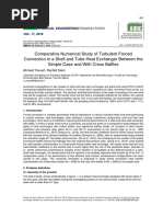 Comparative Numerical Study of Turbulent Forced Convection in A Shell and Tube Heat Exchanger Between The Simple Case and With Cross Baffles