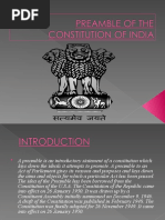 Preamble of The Constitution of India