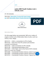 Mercedes Trucks MR Fault Codes List Truckmanualshub - Com-1