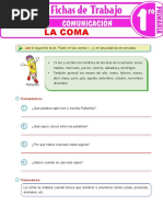 La Coma para Primer Grado de Primaria PDF