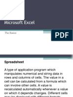 Microsoft Excel: The Basics