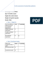 (STAMP) :: Screening Tool For The Assessment of Malnutrition Pediatrics