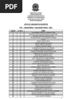 Lista - Inscritos OTT Ed. Física