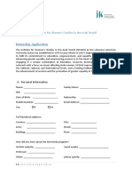 Internship Application Form