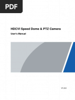 HDCVI Speed Dome & PTZ Camera: User's Manual