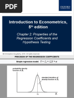 Introduction To Econometrics, 5 Edition: Chapter 2: Properties of The Regression Coefficients and Hypothesis Testing