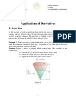 Applications of Derivatives: Related Rates