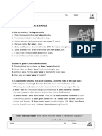 Worksheet 1: Present Perfect / Past Simple