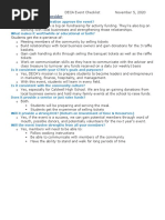 Ctso Event Timeline Checklist