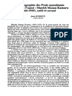 L'Historiographie Des Peuls Musulmans D'Afrique de L'Ouest: Shaykh Muusakamara (1864-1945), Saint Et Savant