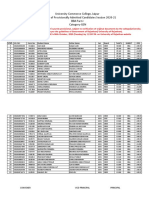 University Commerce College, Jaipur Fourth List of Provisionally Admitted Candidates Session 2020-21 BBA Part-I Category-GEN