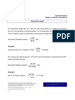 Equivalent Weight: Technical Center Guide To Urethane Calculations