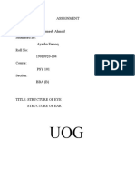 Assignment Submitted To: Sir Muneeb Ahmad Submitted By: Ayesha Farooq Roll No: 19010920-104 Course: PSY 101 Section: Bba (B)