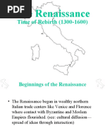 The Renaissance: Time of Rebirth (1300-1600)