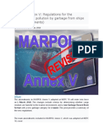 MARPOL Annex V: Regulations For The Prevention of Pollution by Garbage From Ships (New Amendments)