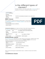 What Are The Different Types of Clauses?: Main Clause