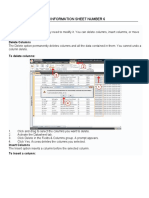 Modify A Table: Information Sheet Number 6