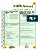 Elementary Exercises To The Irregular Verbs: E.g.: He Writes A Letter