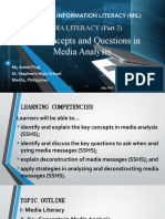 Key Concepts and Questions To Ask in Media Literacy