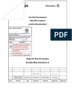 Ain Tsila Development Main EPC Contract A-CNT-CON-000-00282: Right of Way Procedure B-CON-PRO-210-39151-A