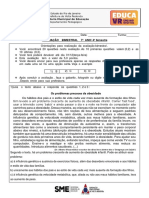 Avaliação Bimestral 7 ANO Prova Final