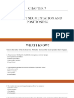 Market Segmentation and Positioning