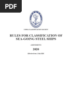 Rules For Classification of Sea-Going Steel Ships Amendments 2020 20200612