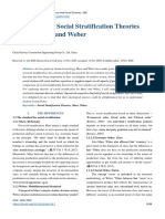 Comparison of Social Stratification Theories Between Marx and Weber