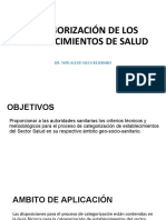 Categorización de Los Establecimientos de Salud