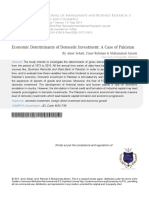 Economicdeterminantsofdomesticinvestmentacaseofpakistan: Economic Determinants of Domestic Investment: A Case of Pakistan