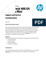 HP Prodesk 400 G4 Desktop Mini: Support and Service Considerations