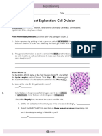 Student Exploration: Cell Division: Vocabulary: Cell Division, Centriole, Centromere, Chromatid, Chromatin, Chromosome