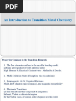 An Introduction To Transition Metal Chemistry