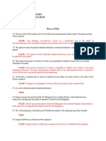 Balbes, Bella Ronah P. Act183: Income Taxation Prelim Exam S.Y 2020-2021 True or False