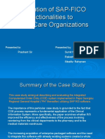 Application of SAP-FICO Functionalities To Health Care Organizations