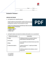 Ciencias Naturales 6 EVALUACION TRIMESTRE 1 SOLUCIONARIO PDF