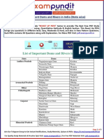 List of Important Dams in India PDF State Wise Download PDF