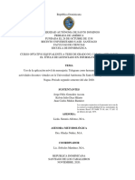 Uso de la aplicación móvil de mensajería: Telegram como herramienta de apoyo a las actividades docentes virtuales en la Universidad Autónoma De Santo Domingo Centro UASD- Nagua. Periodo segundo semestre del año 2020.