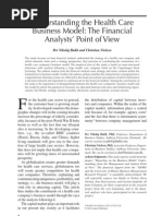 Bukh & Nielsen 2011 - Understanding The Health Care Business Model - The Financial Analysts' Point of View (J Health Care Finance)