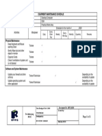 RVFS - Equipment Maintenance Schedule