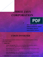 Three Jays Corporation: BY AMIT TAYDE-20192202 Animesh Mahapatra - 2019129 SUBHAMPAUL - 20192254 PRATIK BHOSALE - 20191072