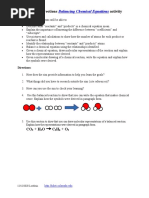 Balancing Chemical Equations Student Directions