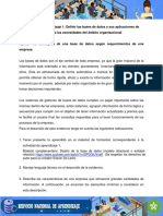 Actividad de Aprendizaje 1: Definir Las Bases de Datos y Sus Aplicaciones de Acuerdo A Las Necesidades Del Ámbito Organizacional