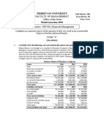 MBS 2nd Sem Financial Management Model Question 2020