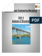 MEC-107: Basic Engineering Mechanics Unit-4 Analysis of Structures